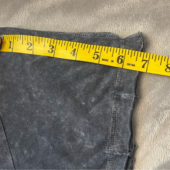 Free People Gray Acid Relaxed Fit Short Sleeve Tee with Crew Neck - Picture 6 of 7